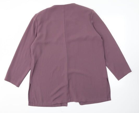 Your 6th Sense Womens Purple Jacket Blazer Size 18
