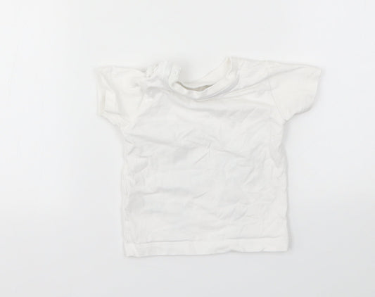 Matalan Girls White Basic T-Shirt Size 3-6 Months