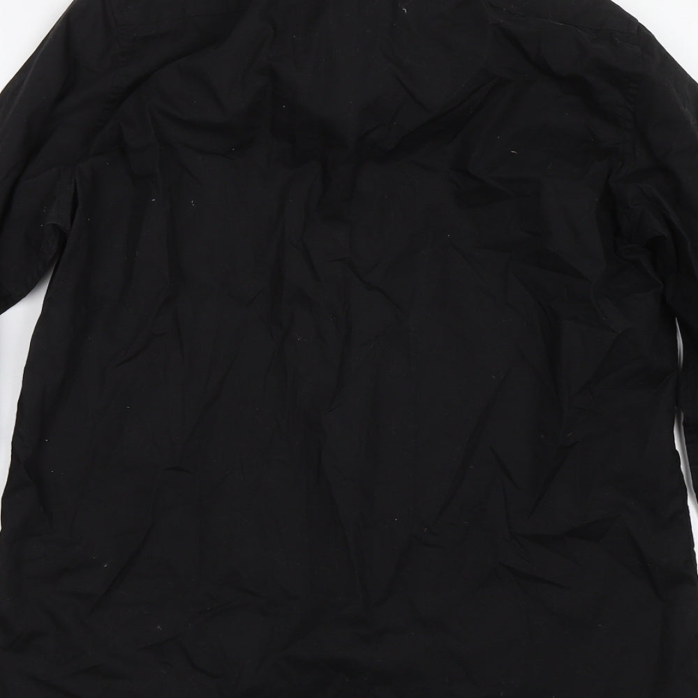 Primark Mens Black Button-Up Size 16