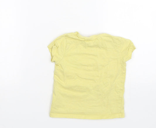NEXT Girls Yellow Basic T-Shirt Size 2-3 Years - Monster