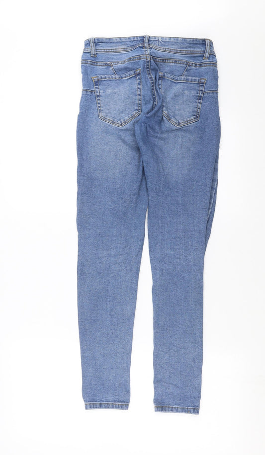 Primark Womens Blue Denim Skinny Jeans Size 8 L29 in