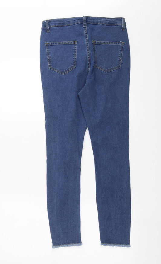Boohoo Womens Blue Denim Skinny Jeans Size 10 L26 in