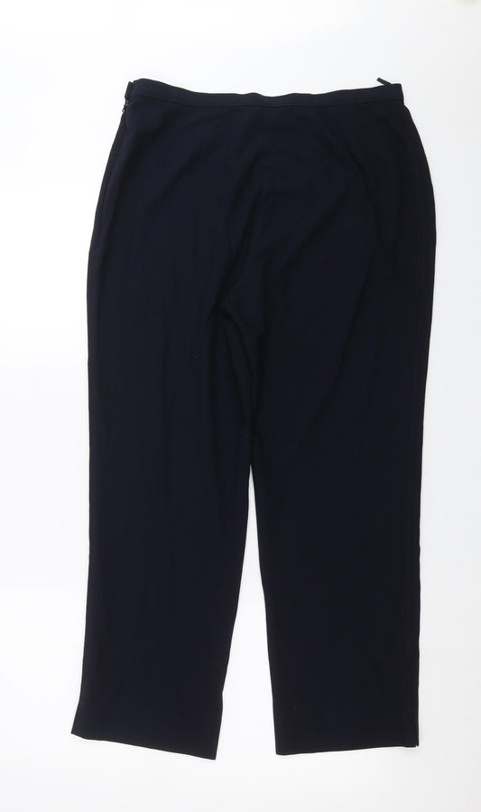 Marks and Spencer Womens Blue Trousers Size 16 L26 in