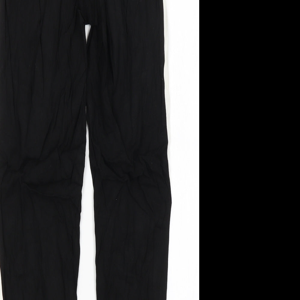 New Look Womens Black Trousers Size 10 L26.5 in