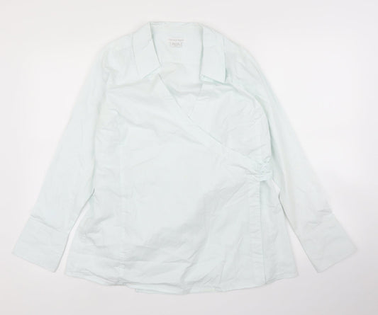 Womens UK Size 12 mamas & papas Green Wrap Blouse