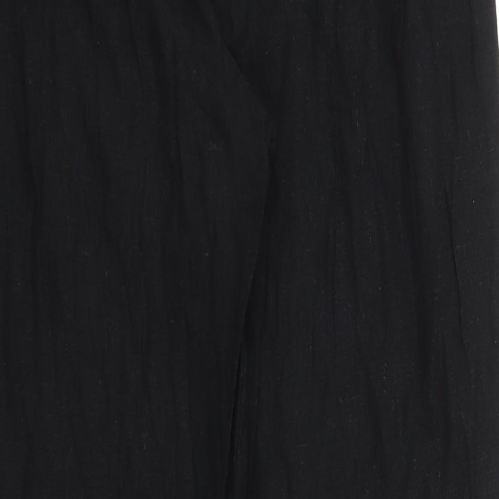 Womens UK Size 12 Papaya Regular Fit Black Trousers