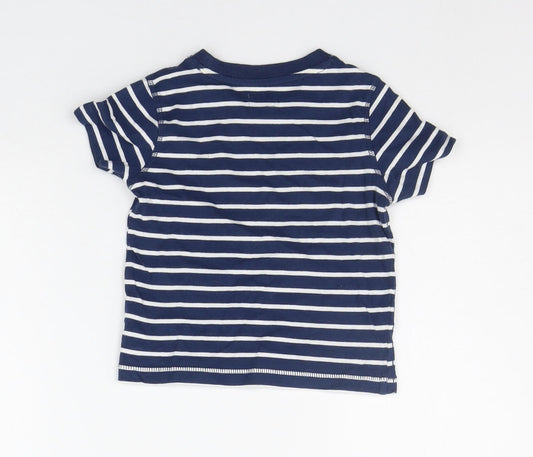 F&F Baby Blue Striped Basic T-Shirt Size 12-18 Months