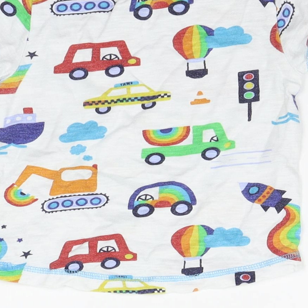 NEXT Boys White Geometric Basic T-Shirt Size 3-6 Months