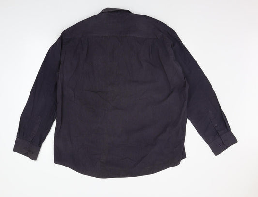 F&F Mens Black Button-Up Size 17.5