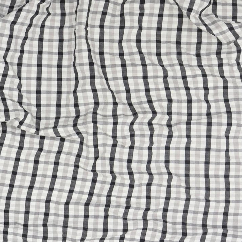 william hyde Mens Grey Check Button-Up Size 15.5