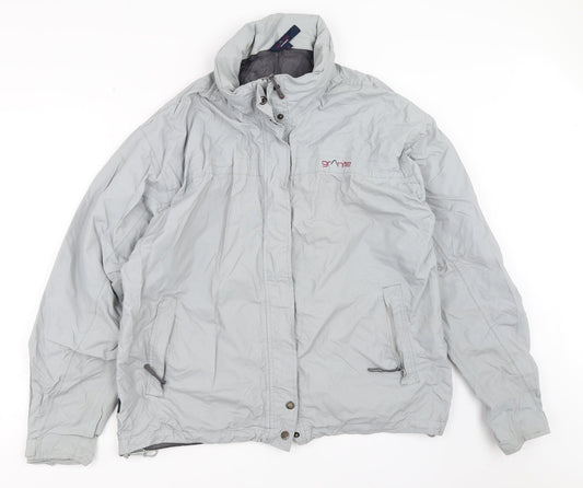 Granite Womens Grey Windbreaker Coat Size 16