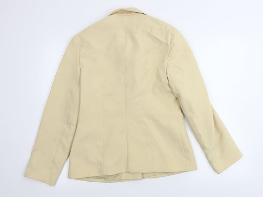 IMAGES Womens Beige Jacket Blazer Size 12
