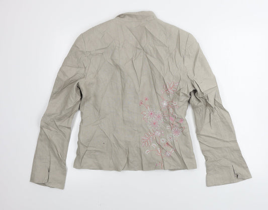 NEXT  Womens Beige Floral  Jacket Blazer Size 12