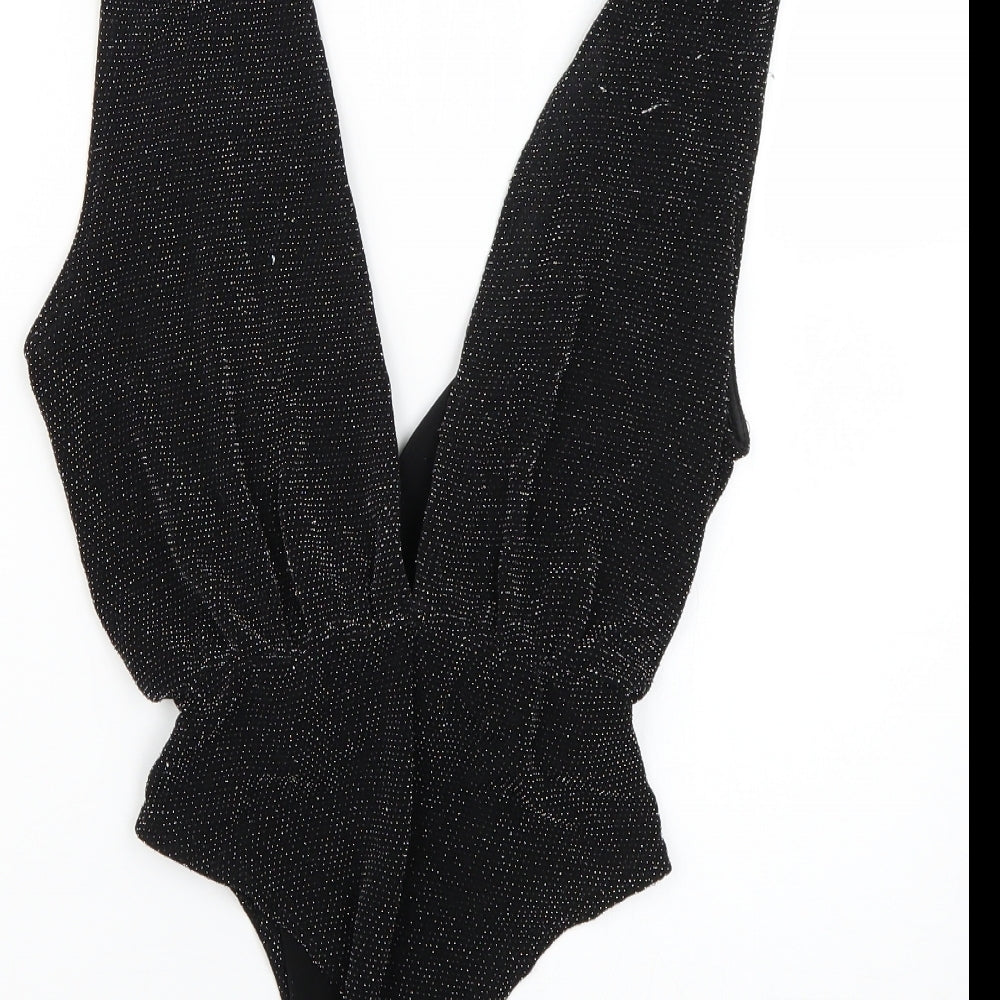 Womens UK Size 8 Atmosphere Black Basic Blouse