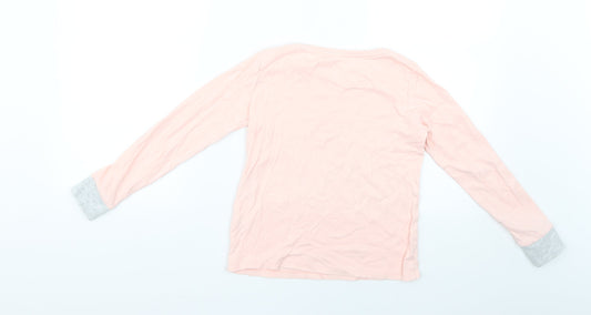 George Girls Pink Geometric Basic T-Shirt Size 9-10 Years