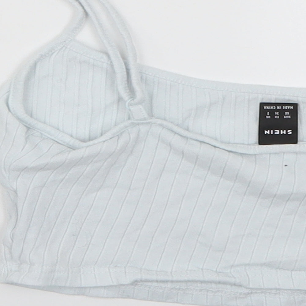 SheIn Womens Blue Basic T-Shirt Size XS