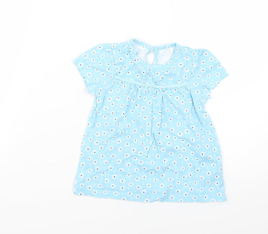 George Baby Blue Geometric Fit & Flare Size 9-12 Months