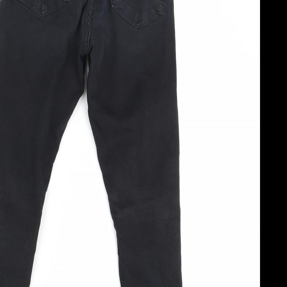 Topshop Womens Black Denim Skinny Jeans Size 28 L28 in