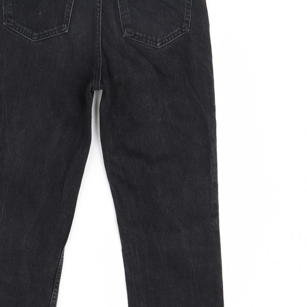 Denim & Co. Womens Black Denim Straight Jeans Size 8 L28 in