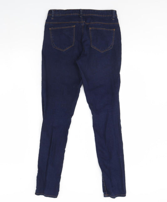 Denim & Co. Womens Blue Denim Skinny Jeans Size 10 L30 in