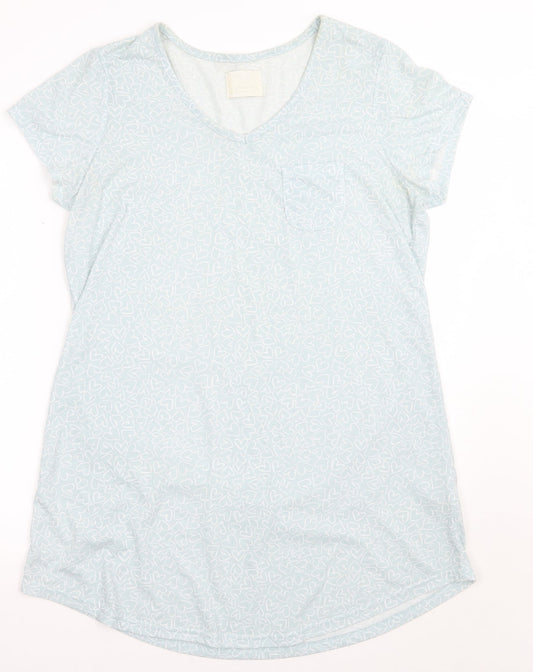 Matalan Womens Blue Geometric A-Line Size M