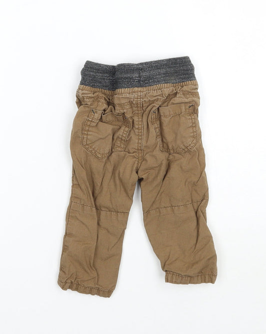 Matalan Boys Brown Cargo Trousers Size 3-6 Months