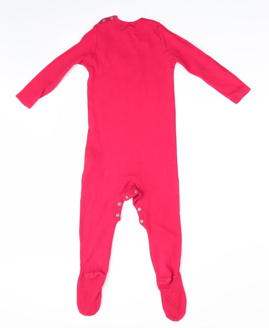 Florence and Fred Boys Red Animal Print Babygrow One-Piece Size 12-18 Months - Reindeer