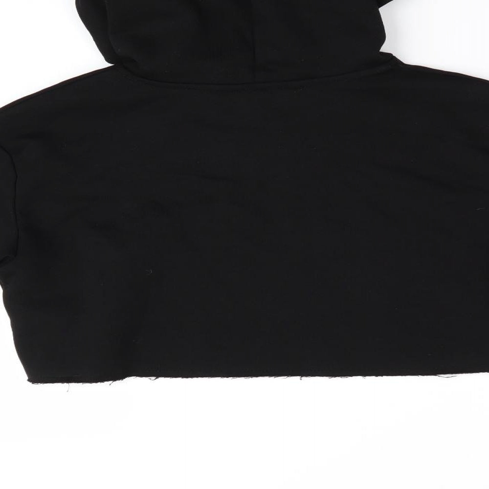 candy courture Girls Black Pullover Hoodie Size 13 Years - Cropped
