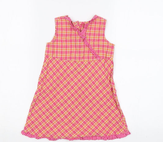 Preworn Baby Pink Check A-Line Size 18 Months