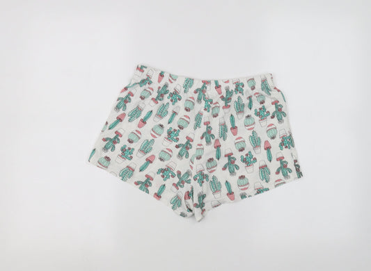 George Womens White   Paperbag Shorts Size 8 - cactus