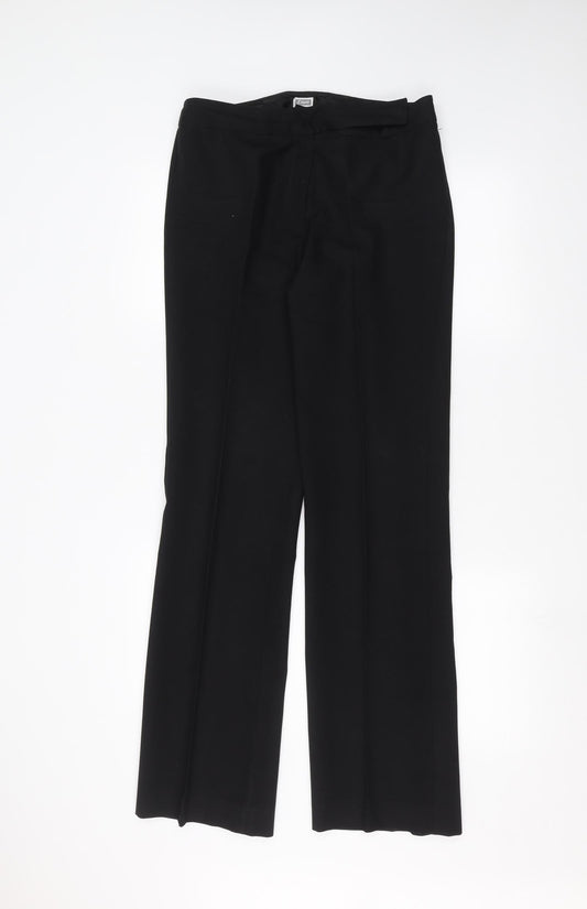 Womens UK Size 12 Etam Regular Fit Black Trousers