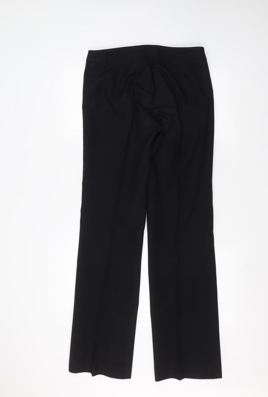 Womens UK Size 12 Etam Regular Fit Black Trousers