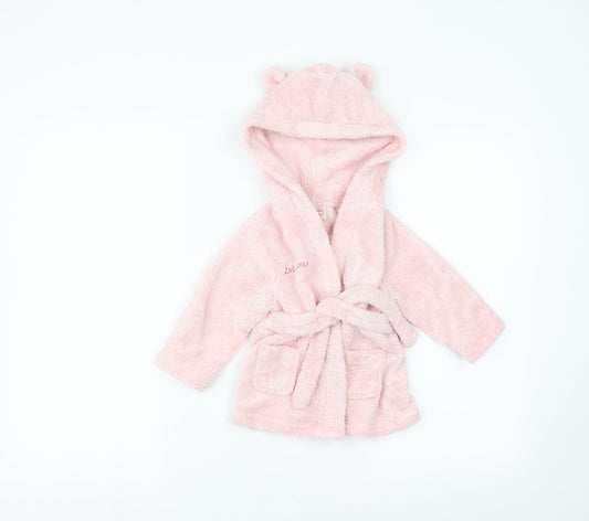 studio baby Baby Pink Solid Babydoll Robe Size 6-9 Months