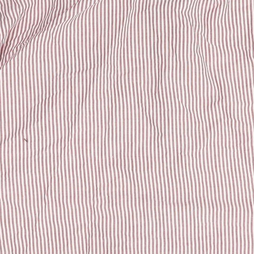 Mens UK Size L Double TWO Red Button-Up Long Sleeve Casual Shirt
