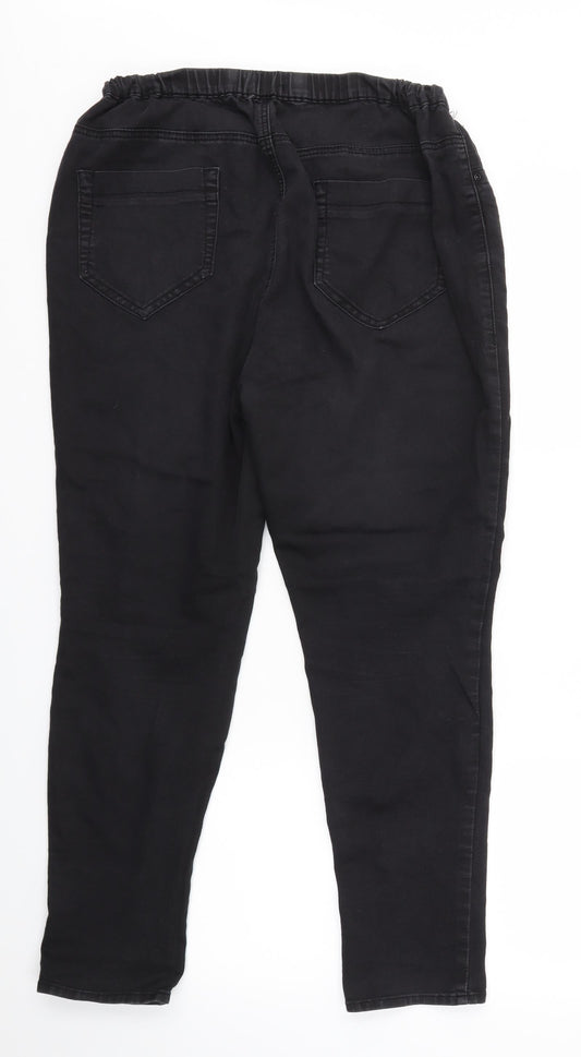 Arcadia Womens Black Trousers Size 16 L27 in - stretch waistband