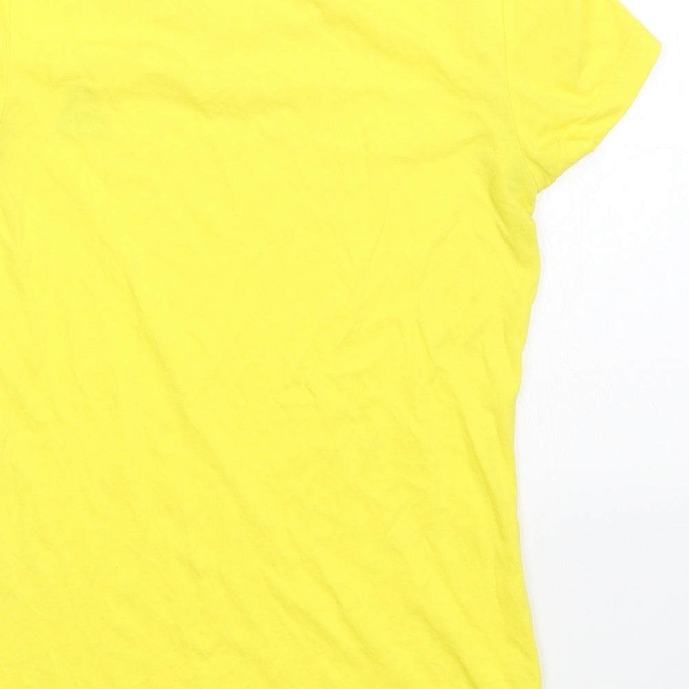 Womens UK Size S Reebok Yellow Basic T-Shirt