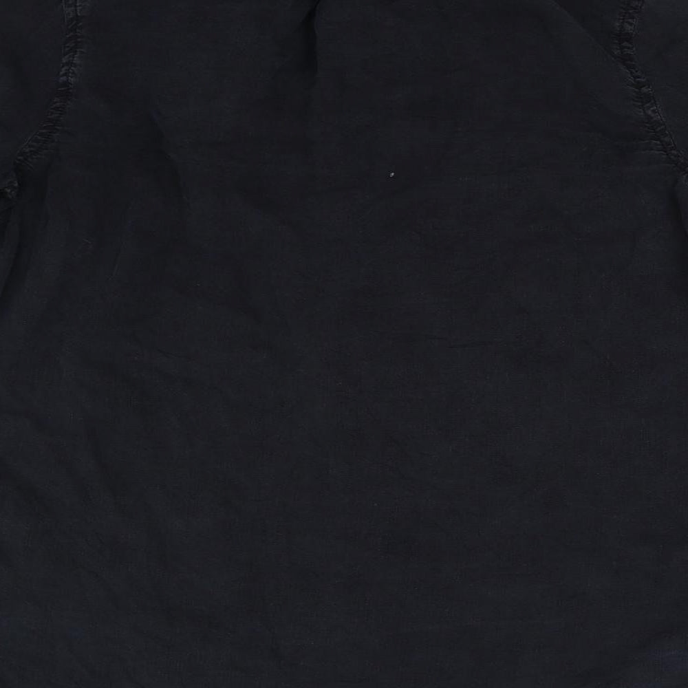Womens UK Size S Gap Black Basic Button-Up