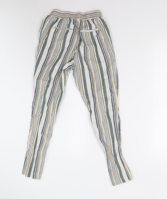 LCW Womens Multicoloured Striped Trousers Size 6 L26 in