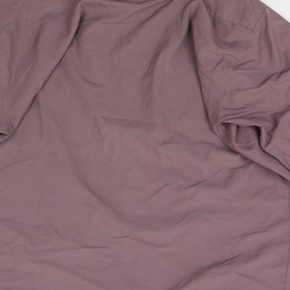 Mens UK Size 40 Martino Purple Button-Up Long Sleeve Casual Shirt