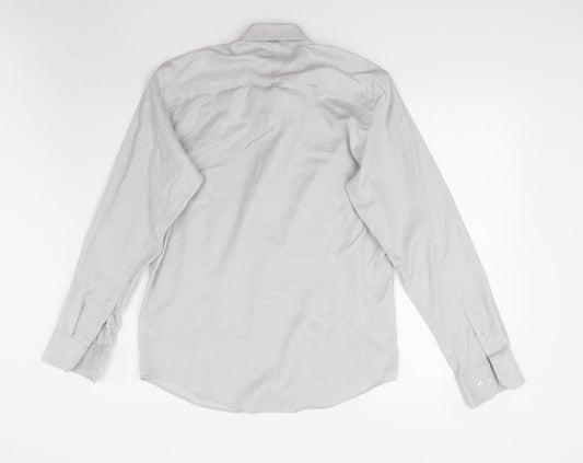 Taylor & Wright Mens Grey Button-Up Size 15.5