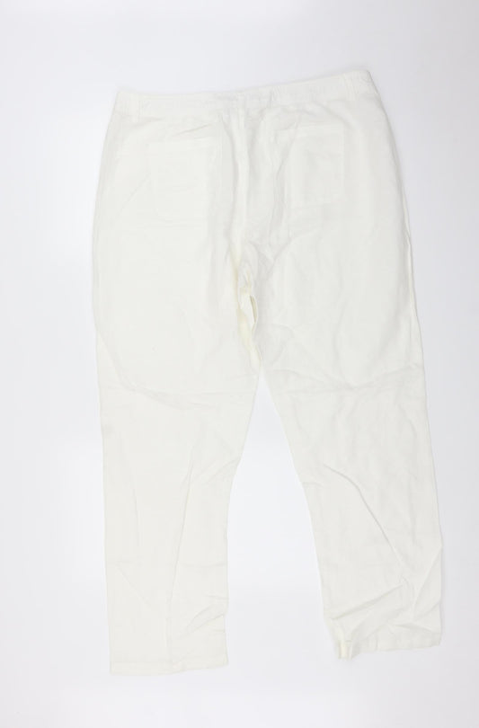 Charles Vogele Womens White Trousers Size 48 L28 in