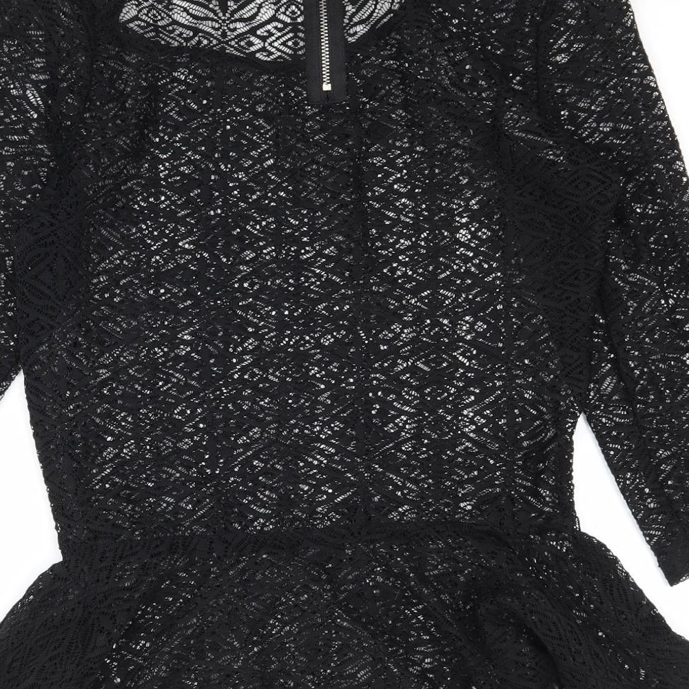 Womens UK Size 6 NEXT Black Basic Blouse