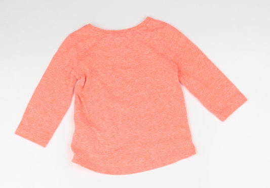 NEXT Girls Orange Basic T-Shirt Size 6-9 Months - Unicorn