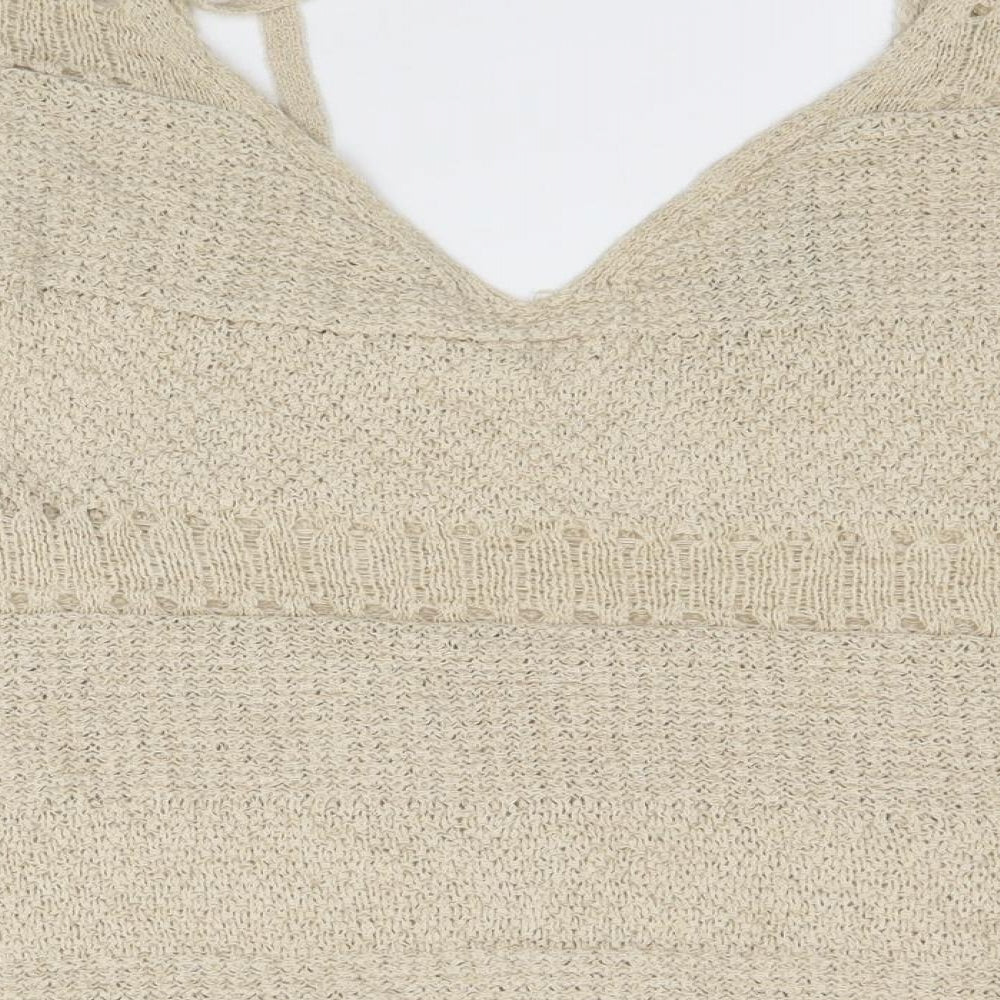 Primark Womens Beige Knit Pullover Jumper Size S - Wide