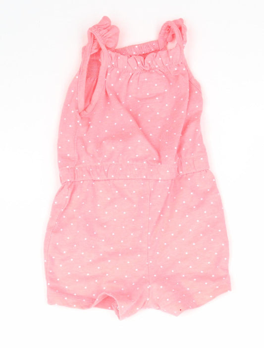 Primark Girls Pink Polka Dot Romper One-Piece Size 3-6 Months