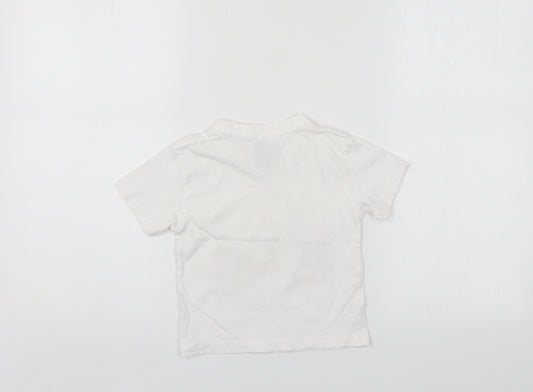 JHK Girls White Basic T-Shirt Size 18-24 Months