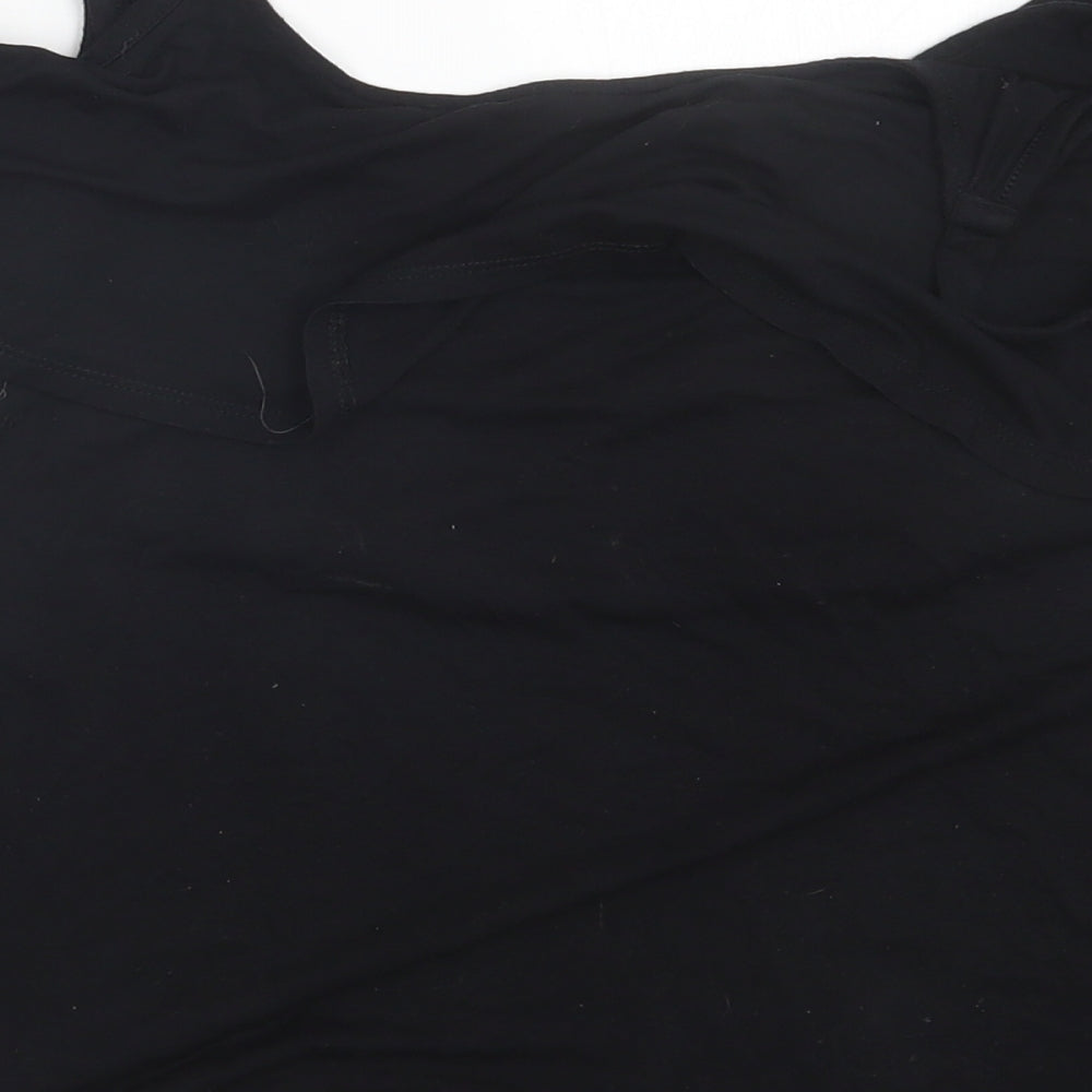 George Womens Black Basic T-Shirt Size 10