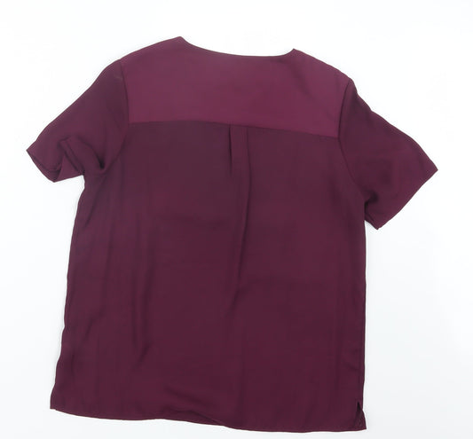 Womens UK Size 10 Marks and Spencer Purple Basic Blouse