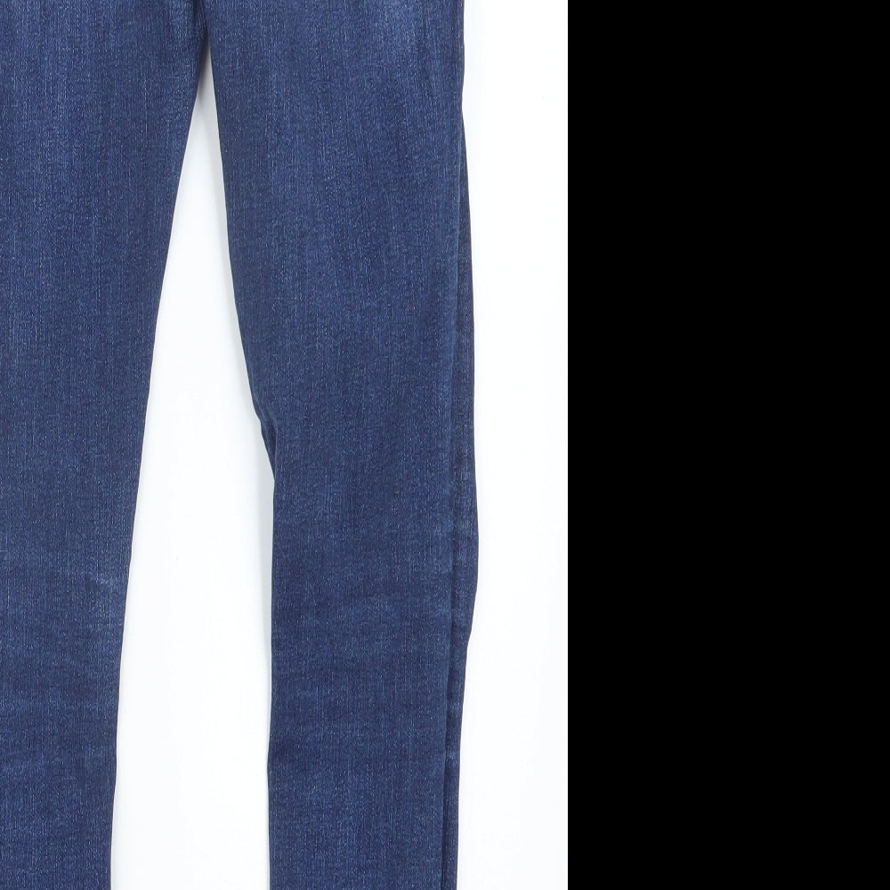 Denim Co. Womens Blue Denim Straight Jeans Size 8 L26.5 in