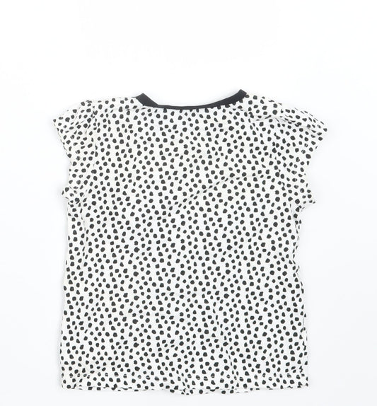 George Girls Black Animal Print Top Pyjama Top Size 2-3 Years
